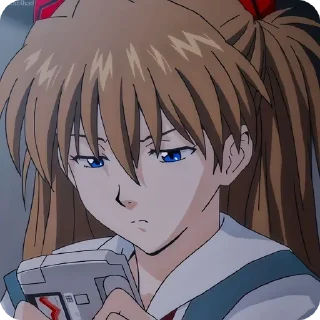 Telegram sticker 🙁 Evangelion ‣ @animestickersii @pinterest_to_stickerbot