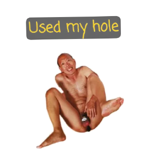Telegram sticker ✋ Faggot slut gymtaro