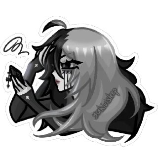 Telegram sticker 🐈‍⬛ se;wer / тгк: @yukivisleep ♡