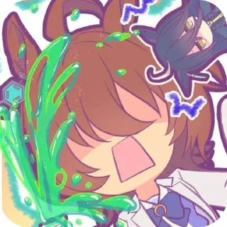 Telegram sticker 😱 agnes tachyon od @kruisbeeld