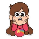 Telegram sticker 😱 Мэйбл Пайнс :: @stickroom