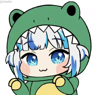 Telegram sticker 🦖 🦈 Gawr Gura (@TodorokiShouto)
