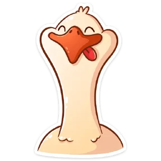 Telegram sticker 😜 Гусь Федька :: @stickroom