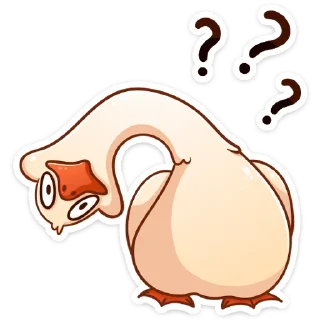 Telegram sticker ❓ Гусь Федька :: @stickroom