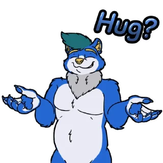 Telegram sticker 🤗 DH Blue Bear by @Jay_Riverson