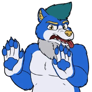 Telegram sticker 🤢 DH Blue Bear by @Jay_Riverson