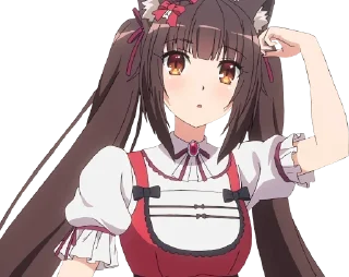 Telegram sticker ❓ nekopara miku