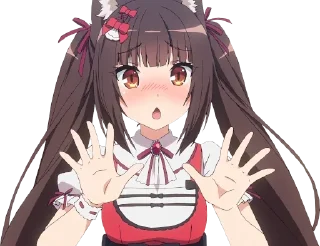 Telegram sticker 😳 nekopara miku