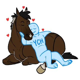 Telegram sticker ❤️ Ransom 🐴