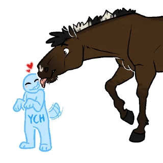 Telegram sticker 👅 Ransom 🐴
