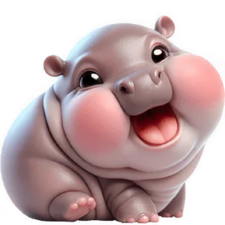 Telegram stiker 😃 Малыш-бегемотик 3 @Nyasticks