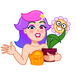 Telegram sticker 👋 Rainbow Girl