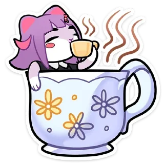 Telegram sticker ☕ Масюня-сюсюня
