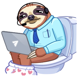 Telegram sticker ☝️ Sloth