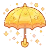 Sticker ☂️ yellow ✨ @cute_enot_art