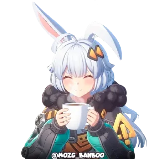 Telegram sticker ☕️ ТЭФФИ ОТ @MOZG_BANBOO