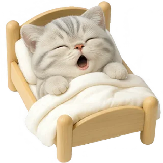 Telegram sticker 😴 Супер милый кот @Nyasticks
