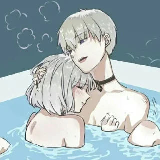 Telegram sticker ❤️ 💕Anime Couples→ @stickers_love_bot