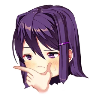 Telegram sticker 🤔 ddlc yuri shitpost pack