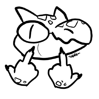 Telegram sticker 😡 Waffle Kobold