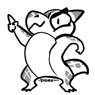 Telegram sticker 😀 Waffle Kobold