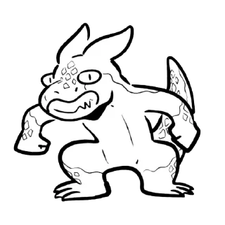 Telegram sticker 🦵 Waffle Kobold