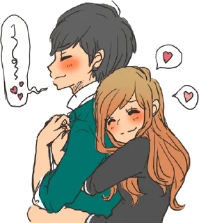 Telegram sticker 🤗 snuggling sticker :: @line_stickers