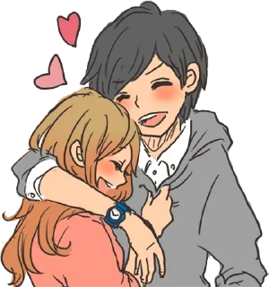 Telegram sticker 🤗 snuggling sticker :: @line_stickers