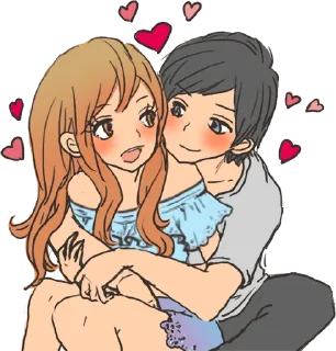 Telegram sticker 😍 snuggling sticker :: @line_stickers