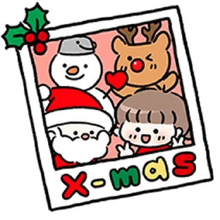 Телеграм стикер ⭐ 해피 메리 크리스마스! @moe_sticker_bot