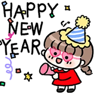 Телеграм стикер ⭐ 해피 메리 크리스마스! @moe_sticker_bot