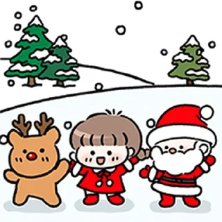 Телеграм стикер ⭐ 해피 메리 크리스마스! @moe_sticker_bot