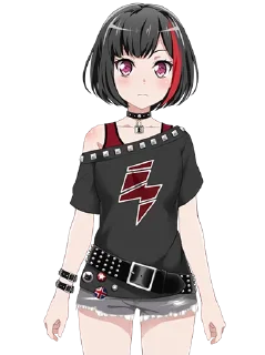 Telegram sticker 🙁 Ran Mitake (BanG Dream!)