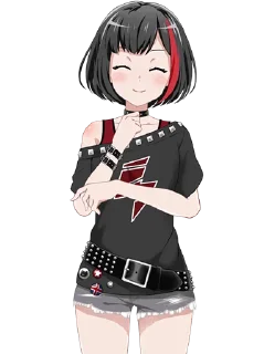 Telegram sticker 😌 Ran Mitake (BanG Dream!)