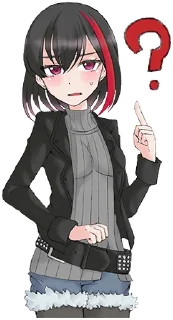 Telegram sticker ❓ Ran Mitake (BanG Dream!)