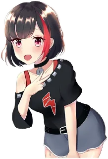 Telegram sticker ✌️ Ran Mitake (BanG Dream!)