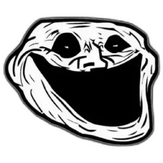 Telegram sticker 😔 troll face (@emopix)