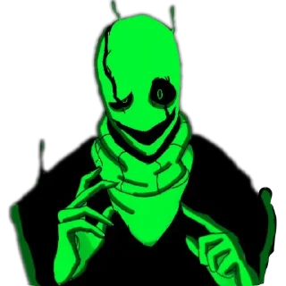 Video sticker 🙂 Гастер зелёный @under3days