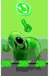 Telegram sticker 🟩 Гастер зелёный @under3days