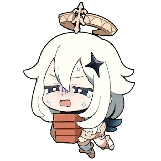 Telegram sticker 😣 Paimon by @anime_stickerr