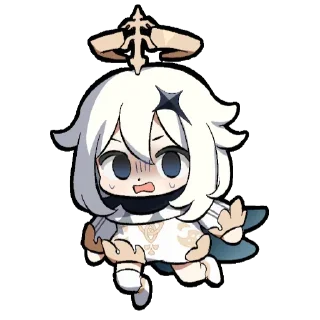 Telegram sticker 😨 Paimon by @anime_stickerr