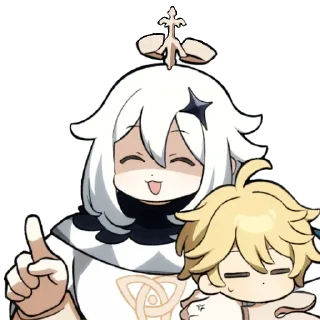 Telegram sticker 😄 Paimon by @anime_stickerr