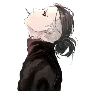 Telegram sticker 🚬 Tokyo Ghoul ~@AnimeLibrary_Stickers
