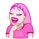 Sticker 😂 Pink Petty