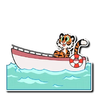 Telegram sticker 🚤 Tiger 2