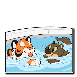 Video sticker 💧 Tiger 2