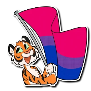 Telegram sticker 🏳️‍🌈 Tiger 2