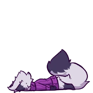 Telegram sticker 🛌 Dusty 💜: @Mewgle_Dust