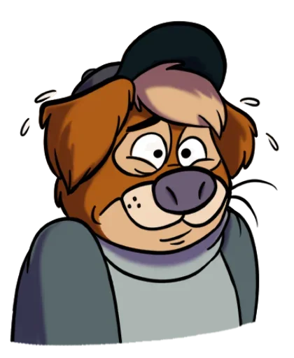 Telegram sticker 😓 мои чилл про фав мега муды🐻