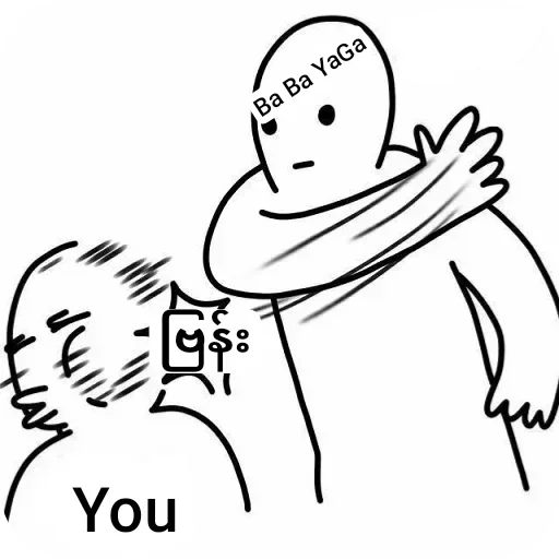 Телеграм стикер 🪓 Baba yaga sticker 🖕